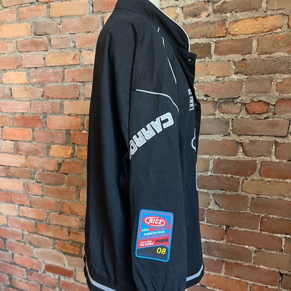 Black bomber/racer jacket - Picture 2 of 4